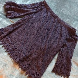 NY & Co 7th Ave Design off-the-shoulder navy top